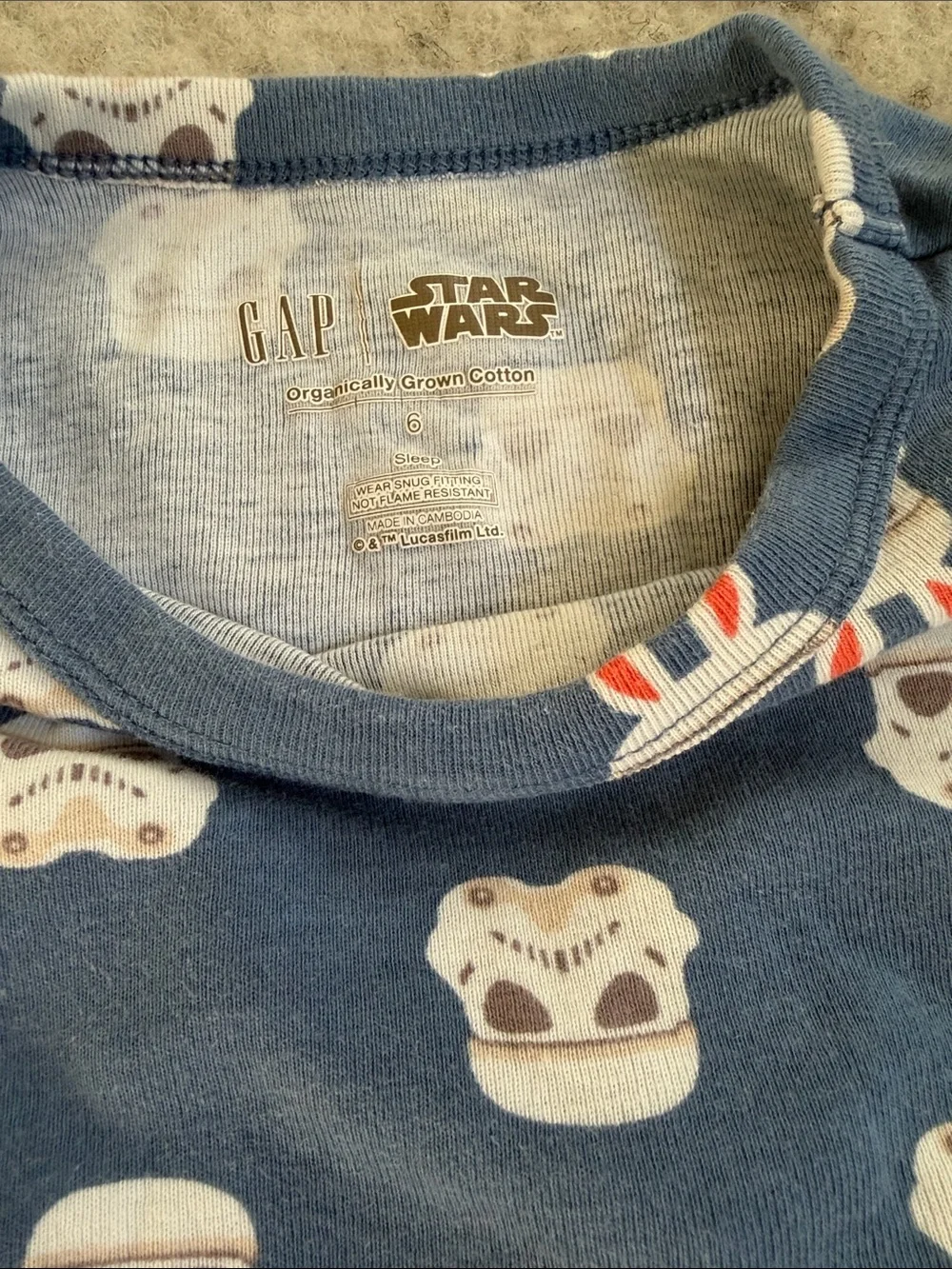 GAP Star Wars Kids Pajama Set with Cute Stormtrooper Character Print